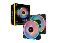 Affordable Corsair LL140 140mm 2-Pack Black Case Fan - Thumbnail 7