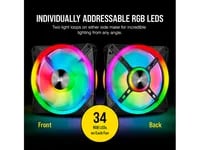 Affordable Corsair iCUE QL140 140mm 2-Pack White Case Fan - Thumbnail 4