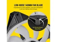Affordable Corsair iCUE QL140 140mm 2-Pack White Case Fan - Thumbnail 7