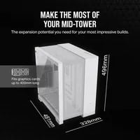 Premium Corsair 6500D Airflow White Case - ATX Mid Tower, White - Thumbnail 3