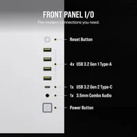 Premium Corsair 6500D Airflow White Case - ATX Mid Tower, White - Thumbnail 7