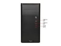 Affordable Fractal Design Core 1100 Black Case - Micro ATX Mini Tower, Black - Thumbnail 3