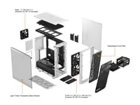 Premium Fractal Design Meshify 2 Compact TG White Case - ATX Mid Tower, White - Thumbnail 15