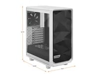 Premium Fractal Design Meshify 2 Compact TG White Case - ATX Mid Tower, White - Thumbnail 4