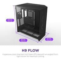 Affordable NZXT H9 Flow (2025) Black Case - ATX Mid Tower, Black