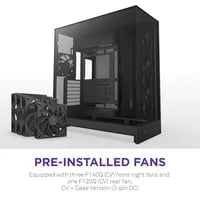 Affordable NZXT H9 Flow (2025) Black Case - ATX Mid Tower, Black - Thumbnail 2