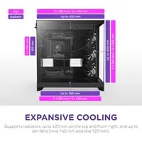 Affordable NZXT H9 Flow (2025) Black Case - ATX Mid Tower, Black - Thumbnail 3