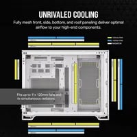 Affordable Corsair 2500D Airflow White Case - Micro ATX Mini Tower, White - Thumbnail 5