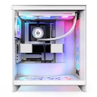Affordable NZXT H7 Flow (2024) White Case - ATX Mid Tower, White - Thumbnail 9
