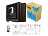 Affordable DIYPC DIY-mATX06-Wood Black Case - Micro ATX Mini Tower, Black - Thumbnail 15