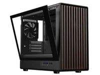 Affordable DIYPC DIY-mATX06-Wood Black Case - Micro ATX Mini Tower, Black - Thumbnail 3