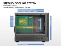 Affordable DIYPC DIY-mATX06-Wood Black Case - Micro ATX Mini Tower, Black - Thumbnail 7