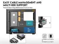 Affordable DIYPC DIY-mATX06-Wood Black Case - Micro ATX Mini Tower, Black - Thumbnail 8