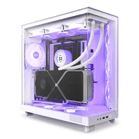 Affordable NZXT H6 Flow White Case - ATX Mid Tower, White - Thumbnail 2
