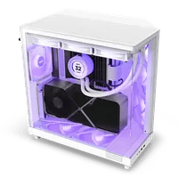 Affordable NZXT H6 Flow White Case - ATX Mid Tower, White - Thumbnail 5