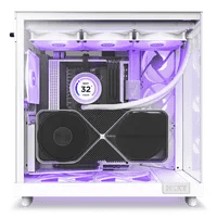 Affordable NZXT H6 Flow White Case - ATX Mid Tower, White - Thumbnail 8