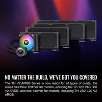 Affordable Thermaltake TH240 V2 ARGB Sync Black Cooler - AIO Liquid Cooler, 240mm Radiator - Thumbnail 3