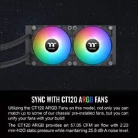 Affordable Thermaltake TH240 V2 ARGB Sync Black Cooler - AIO Liquid Cooler, 240mm Radiator - Thumbnail 5
