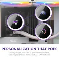 Affordable NZXT Kraken White Cooler - AIO Liquid Cooler, 240mm Radiator, White - Thumbnail 2