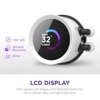 Affordable NZXT Kraken White Cooler - AIO Liquid Cooler, 240mm Radiator, White - Thumbnail 3