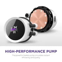 Affordable NZXT Kraken White Cooler - AIO Liquid Cooler, 240mm Radiator, White - Thumbnail 4