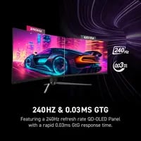 Premium MSI MPG 491CQPX Black Display - 49", 5120x1440, 240Hz, QD-OLED, Curved - Thumbnail 7