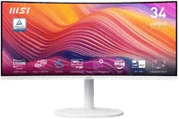 Premium MSI Modern MD342CQPW White Display - 34", 3440x1440, 120Hz, VA, Ultrawide, Curved - Thumbnail 1