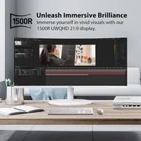 Premium MSI Modern MD342CQPW White Display - 34", 3440x1440, 120Hz, VA, Ultrawide, Curved - Thumbnail 8