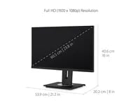 Premium ViewSonic VG2456 Black Display - 23.8", 1920x1080, IPS - Thumbnail 4