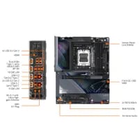 Premium Gigabyte X870E AORUS MASTER X3D Dark Motherboard - Socket AM5, ATX, WiFi Included, DDR5 - Thumbnail 7