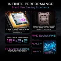 Premium Gigabyte X870E AORUS PRO X3D Dark Motherboard - Socket AM5, ATX, WiFi Included, DDR5 - Thumbnail 8