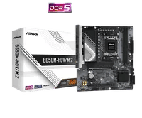 Affordable ASRock B650M HDV/M.2 Dark Motherboard - Socket AM5, Micro ATX, WiFi Included, DDR5