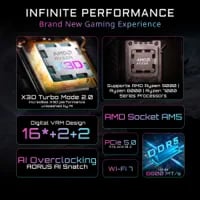 Premium Gigabyte X870 AORUS ELITE X3D Dark Motherboard - Socket AM5, ATX, WiFi Included, DDR5 - Thumbnail 7
