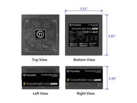 Affordable Thermaltake Toughpower GX2 Black PSU - 600W, 80+ Gold - Thumbnail 8