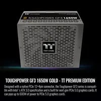 Premium Thermaltake Toughpower GF3 TT Premium Black PSU - 1650W, 80+ Gold, true - Thumbnail 2