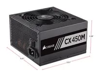 Affordable Corsair CX450M (2015) Black PSU - 450W, 80+ Bronze - Thumbnail 2