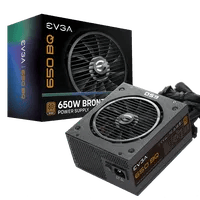 Affordable EVGA 650 BQ Black PSU - 650W, 80+ Bronze - Thumbnail 1
