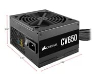 Affordable Corsair CV650 Black PSU - 650W, 80+ Bronze - Thumbnail 2