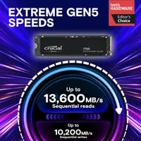 Premium Crucial T705 Storage - 1000GB, NVMe, M.2 PCIe 5.0 x4 - Thumbnail 2